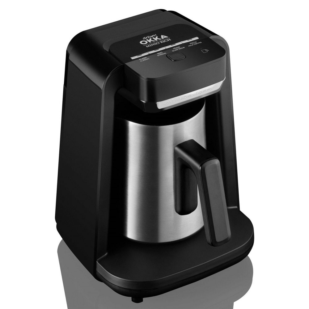 OK0012-K/OK0018-K Okka Rich Spin M Çelik Cezveli Közde Sütlü Türk Kahve Makinesi - Krom 5 Fincan