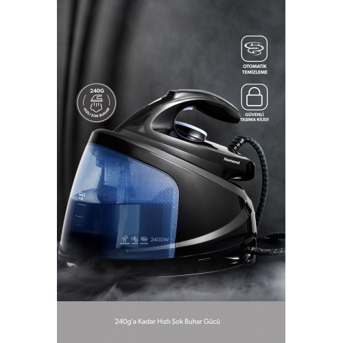 Steamwork Buhar Kazanlı Ütü Siyah Mavi 2400 W