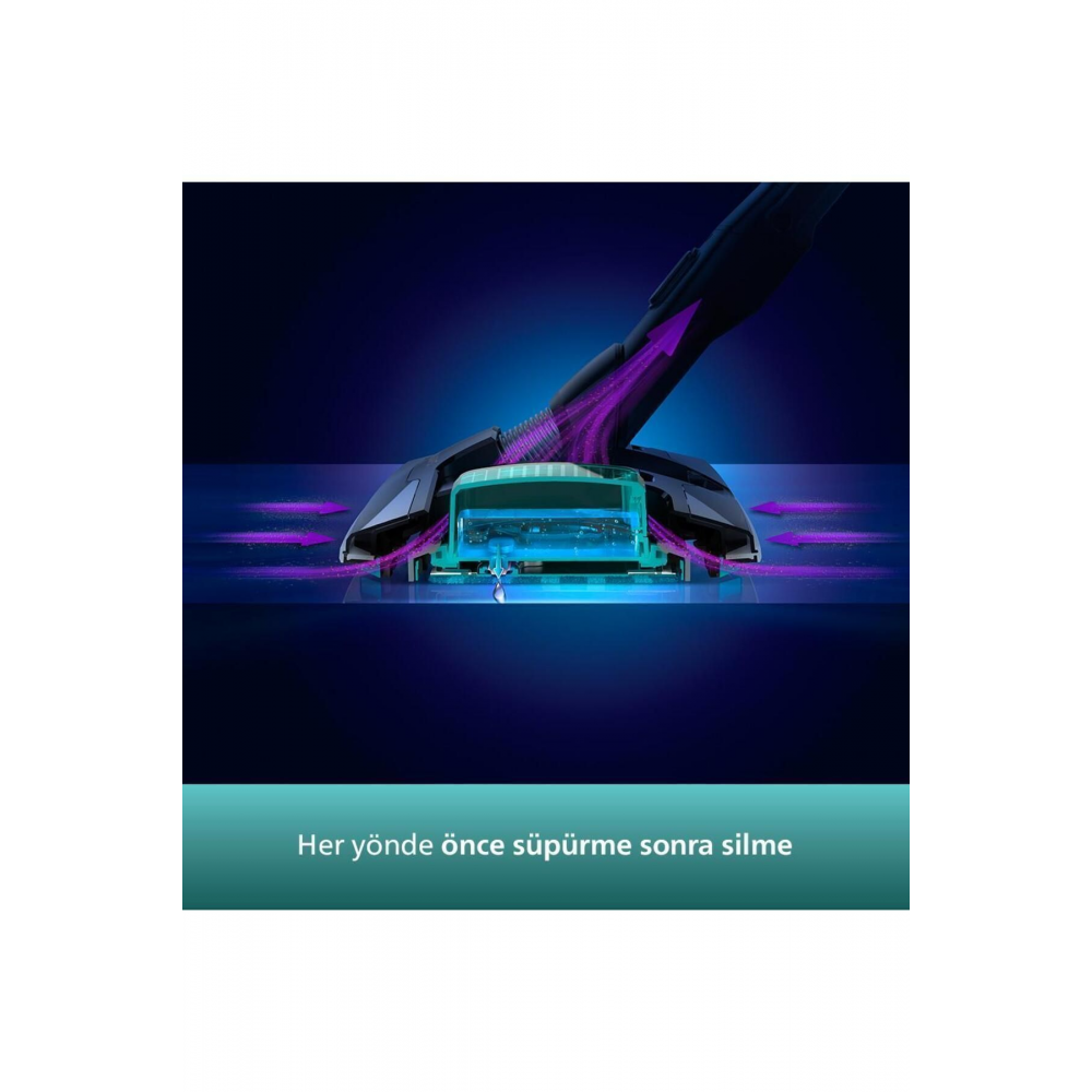 Speedpro Max Aqua Plus Kablosuz Dikey Süpürge, Aqua Başlık, Led Başlık,  XC8349/01