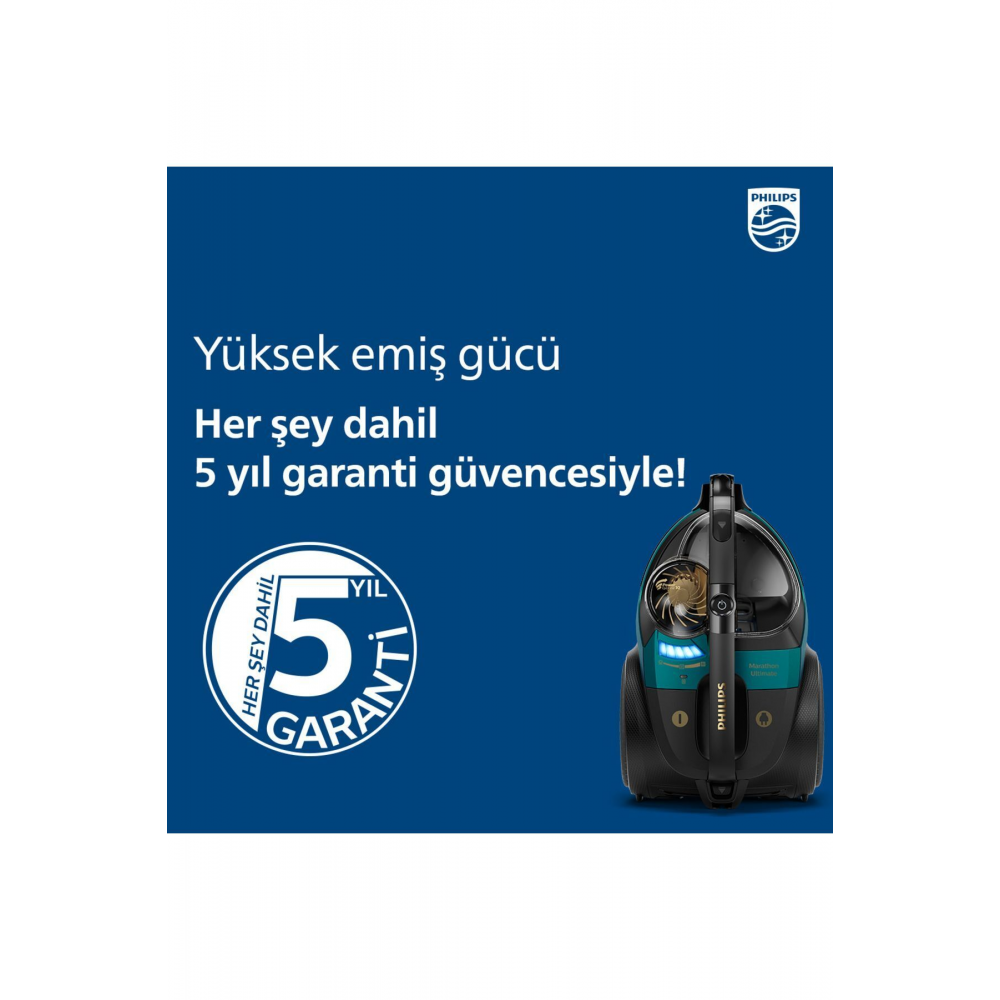 Marathon Ultimate Torbasız Süpürge, PowerCylone10, NanoClean, TriActive+LED, XB9185/07