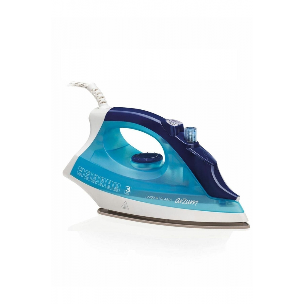 Ar688 Claro 2400 W Buharlı Ütü Seramik Tabanlı Mavi
