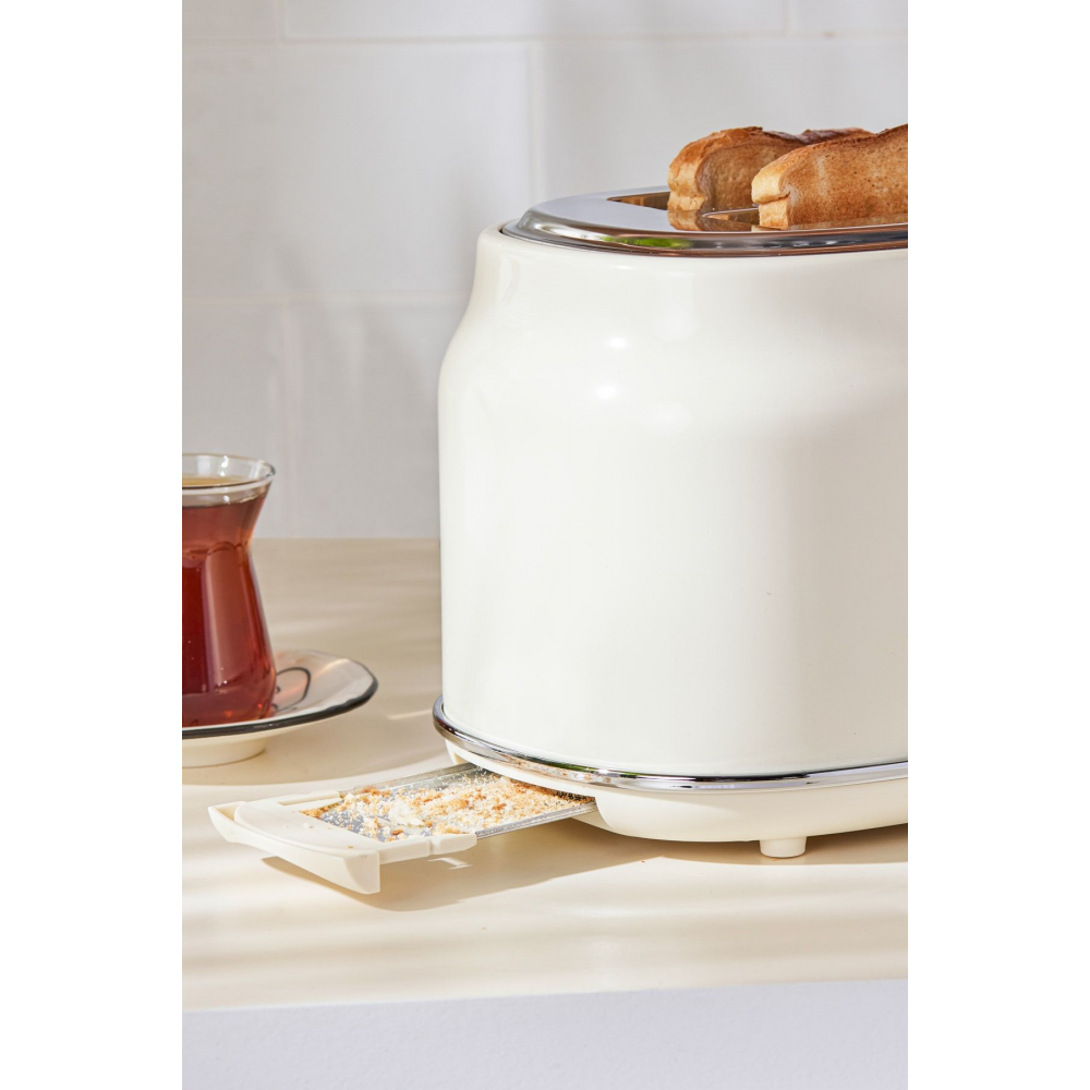 Retro Ekmek Kızartma Makinesi Krem