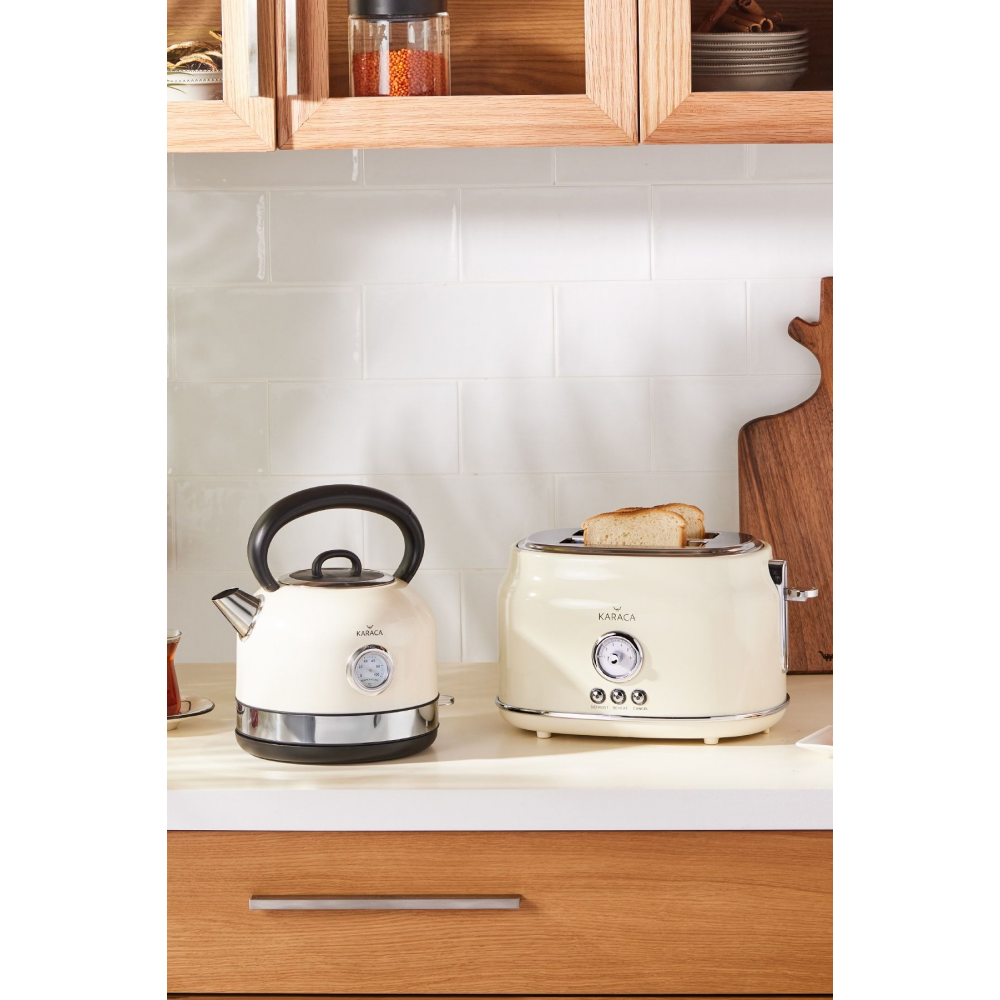 Retro Ekmek Kızartma Makinesi Krem