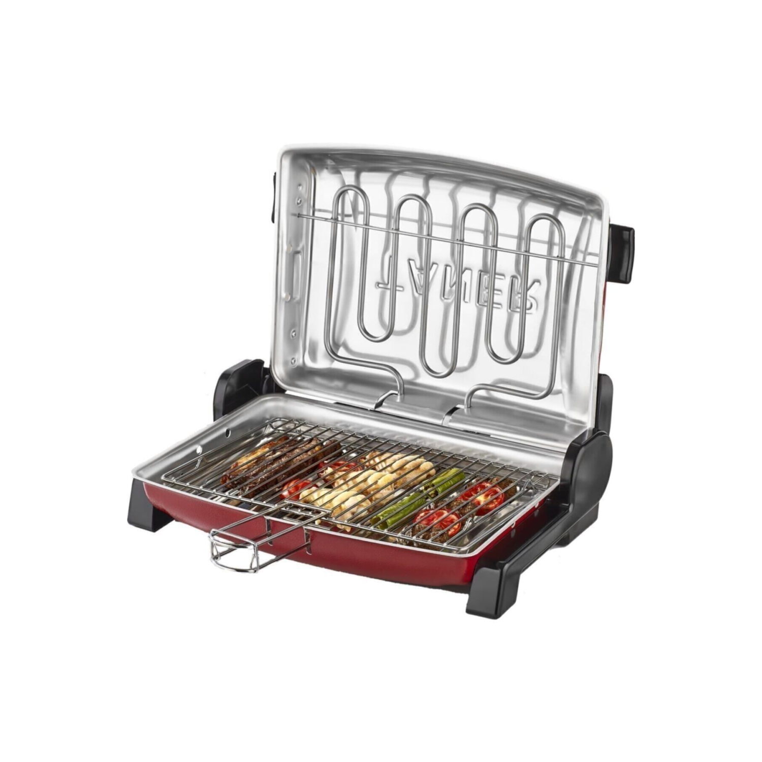 Kebapçı Elektrikli Izgara Mangal Çift Telli Barbekü Kırmızı 1705