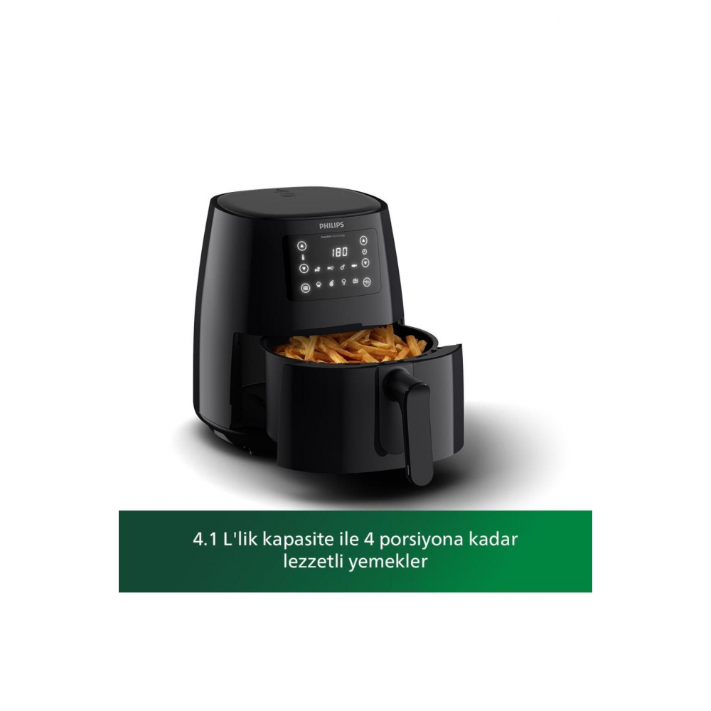 3000 Serisi Airfryer, 0.8kg, 4.1L Kapasite, Siyah, HD9243/90