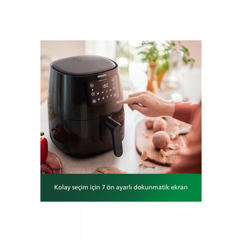 3000 Serisi Airfryer, 0.8kg, 4.1L Kapasite, Siyah, HD9243/90