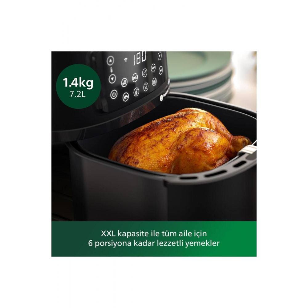 5000 Serisi XXL Airfryer, Uzaktan Bağlantı, 1.4kg, 7.2L Kapasite + Aksesuarlar, HD9285/96