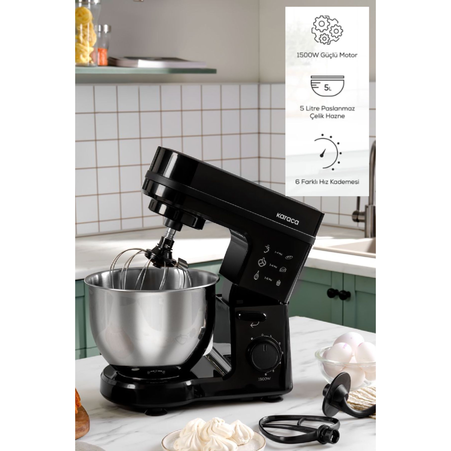 Maestrochef Stella Stand Mikser Siyah 1500w