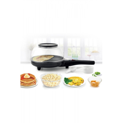 Mısır Patlatma ve Krep Makinesi Omlet 3'ü Bir Arada