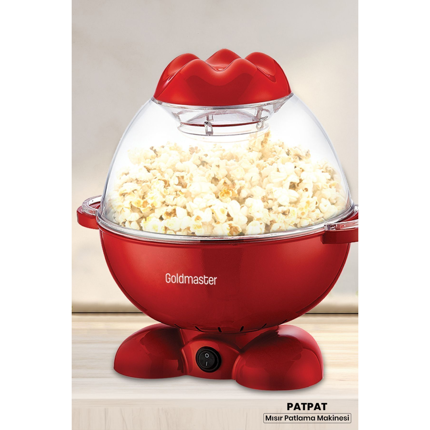 Patpat Geniş Hazneli Yağlı Yağsız Mısır Patlatma Pop Corn Makinesi