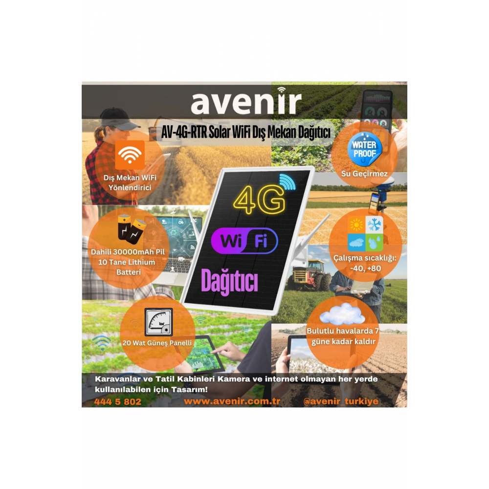 4G Solar Sim kartlı kablosuz internet dağıtıcı Wifi modem