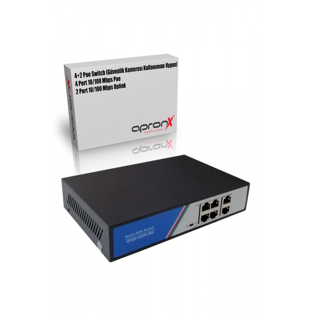 4 Port Poe 78w Switch 10/100 4 Poe 2 Uplink