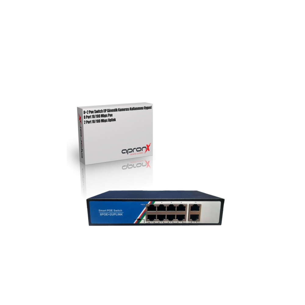 8 Port Poe Switch 125w Switch 10/100 8 Poe 2 10/100 Uplink Power On Ethernet