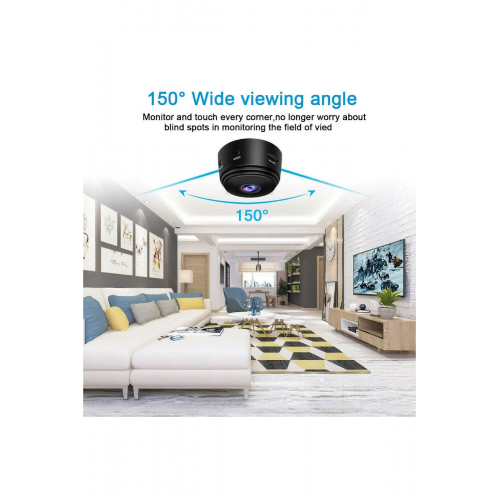 1080P (HD) Mini Gizli Kamera - Kablosuz Wifi Özellikli Güvenlik kamerası Taşınabilir Mini kamera
