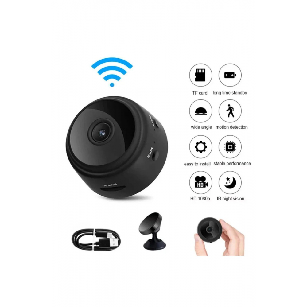 2K (FHD) Mini Gizli Kamera - Kablosuz Wifi Özellikli Güvenlik kamerası