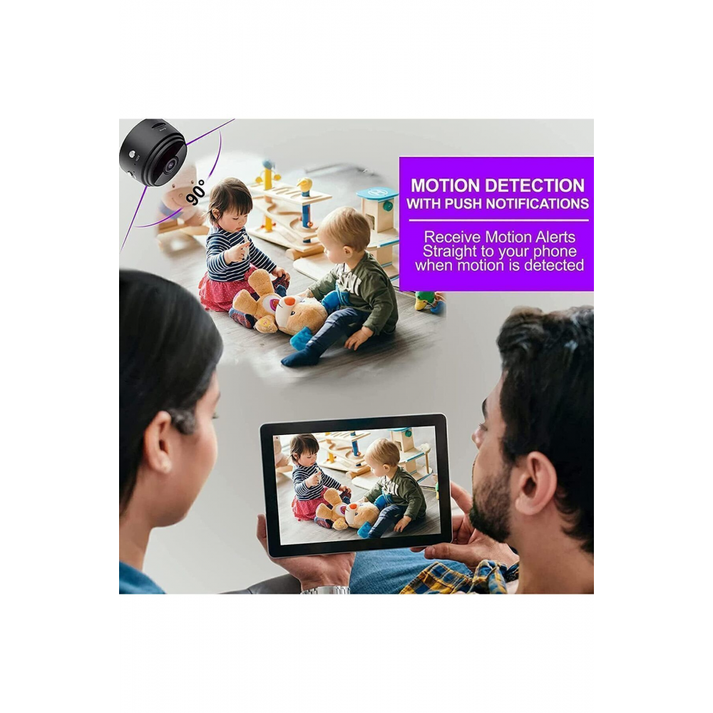 Mini casus kameralar, gizli 1080p HD kablosuz kamera, gece görüşlü, hareket algılamalı, WiFi kamera