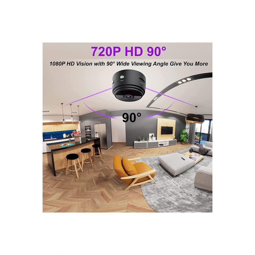 Mini casus kameralar, gizli 1080p HD kablosuz kamera, gece görüşlü, hareket algılamalı, WiFi kamera