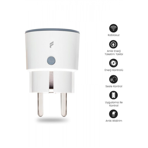 Akıllı Priz, Wifi, Uzaktan Kontrol, Anlık Enerji Tüketim Takip, Zamanlayıcı