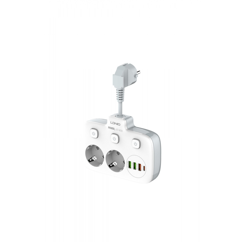 SE2435 3 USB + PD 2 li Akım Koruyuculu Akıllı Priz 20W Şarj Adaptörü