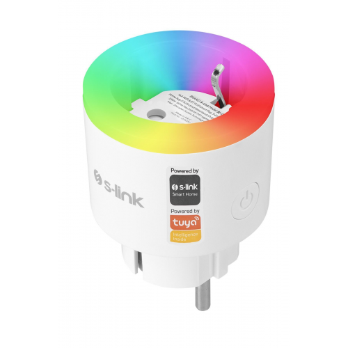 Sl-03 16a Akım Korumalı Akıllı Priz Rgb Işıklı 2.4 G Wifi Sarfiyat Ölçümleme Tuya Destekli