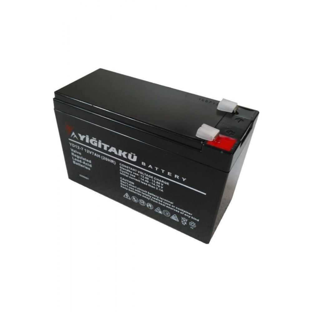12 V 7 Ah Amper Kuru Agm Tip Akü Ups Güç Kaynağı Aküsü