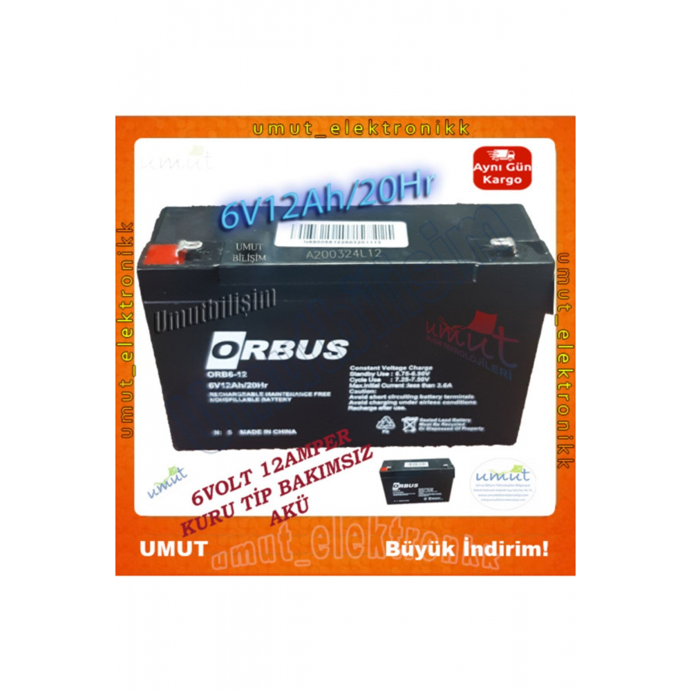 Pilsan Akülü Oyuncak Araç Araba Için Uyumlu - Akü 6v 12ah - 6 Volt 12 Amper Kuru Tip Akü Pil