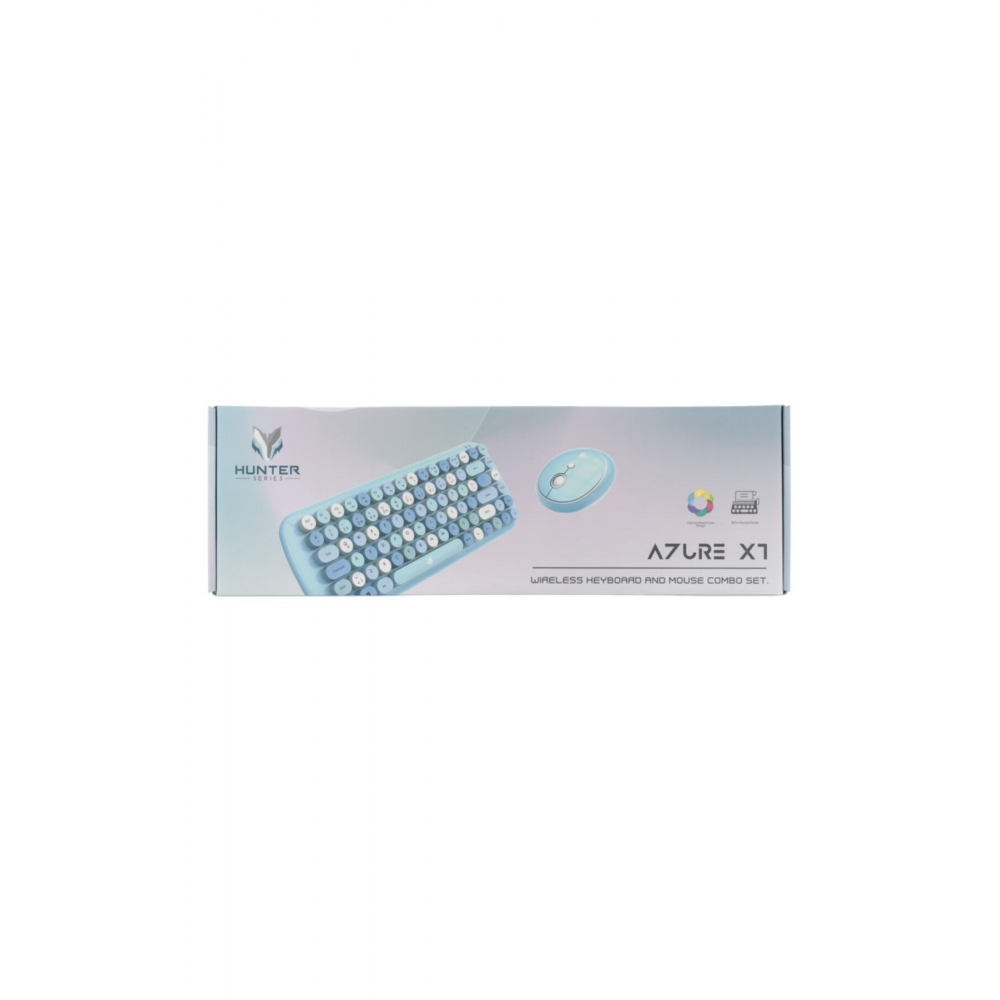 Azure Xt Retro Kablosuz Klavye Ve Mouse Setı Modern Tasarım 431550