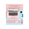 Kablosuz Klavye Mouse Seti Türkçe Q Klavye Sessiz Set Pembe