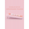 Renkli Tuşlu Kablosuz Pembe Q Türkçe Klavye+Mouse Seti