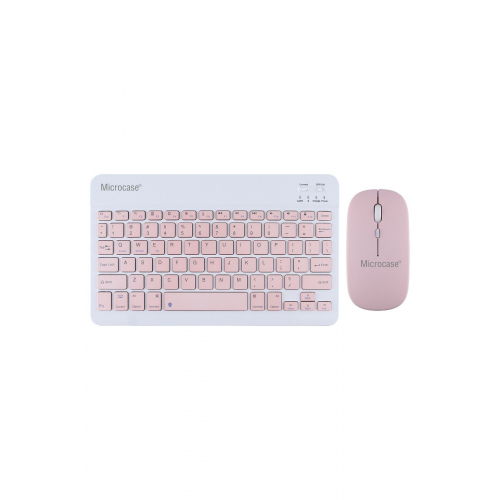 Tablet Ve Telefonlar Için Bluetooth Klavye Ve Mouse Set - Al3476 Pembe