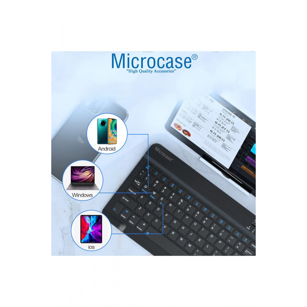 Tablet Ve Telefonlar Için Bluetooth Klavye Ve Mouse Set - Al3476 Pembe