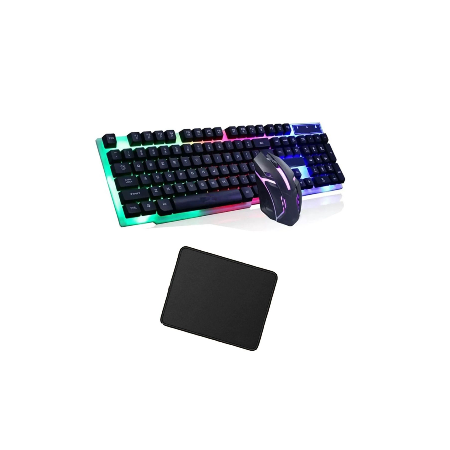 Kablolu Gaming oyuncu Klavye Mouse Mousepad Set Mouse Pad Gamer Işıklı