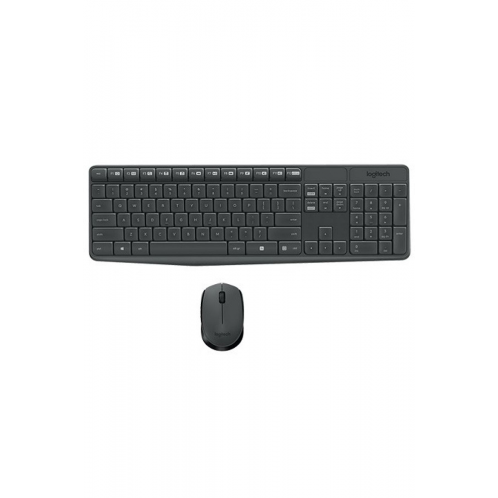 MK235 Kablosuz Klavye Mouse Set Gri USB Türkçe Q