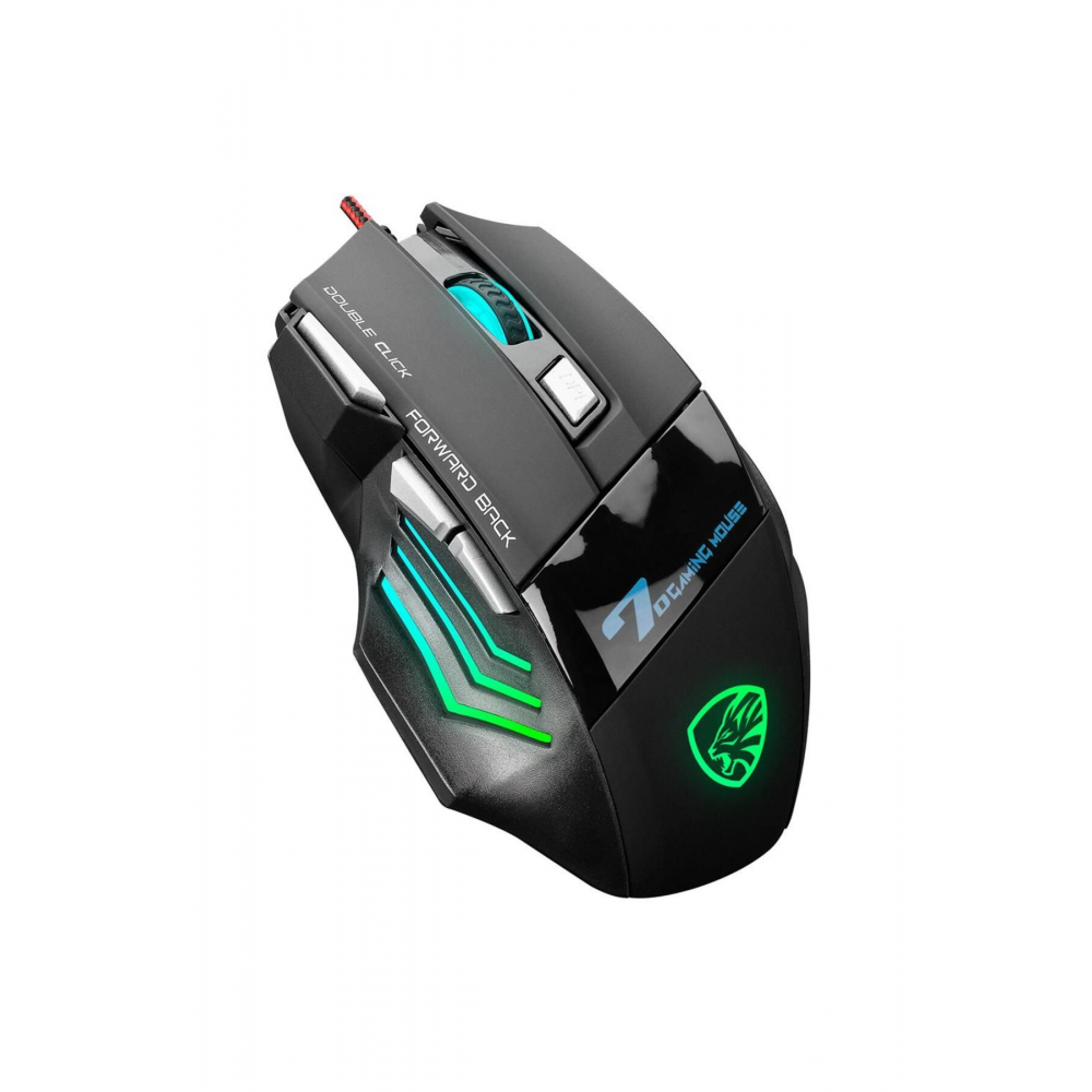 HY-X7 3200Dpı 7 Button RGB Gamy Siyah Gaming Oyuncu Mouse (1,5mt Örgülü Kablo)
