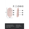 M350 Pebble Sessiz Kablosuz Kompakt Mouse  Pembe