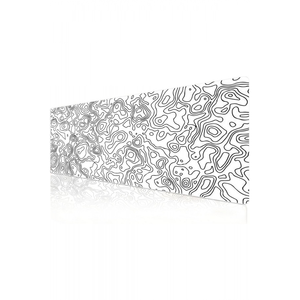 Pro White Map Lines 90x40 Cm Xxl Gaming Oyuncu Mouse Pad Mousepad