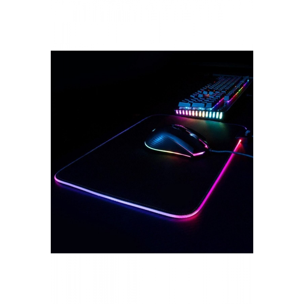 Rgb Düz Siyah 80*30 Cm Gaming Oyuncu Mousepad Işıklı Mouse Pad