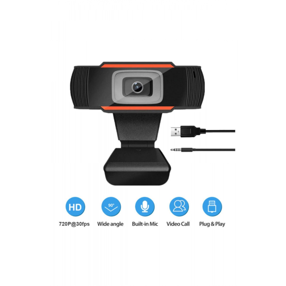 Mikrofonlu Hd Webcam Kamera 720p 30fps Pc Kamera