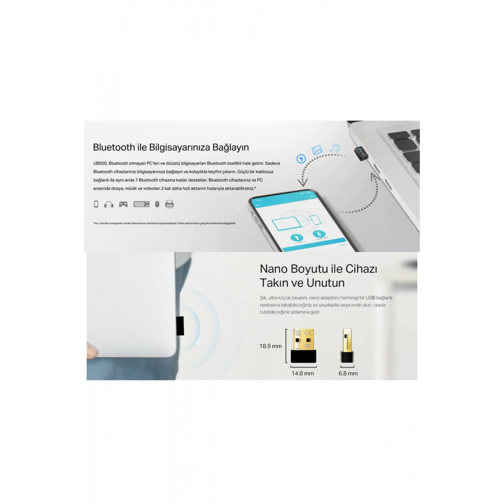 Masaüstü Bilgisayar Bluetooth Aparatı Çevirici Dönüştürücü Mini Bluetooth Adaptör Dongle 5.1 Yeni