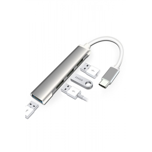 Type - C 4 Girişli Usb Çoğaltıcı Type-c To Usb Hub 4 Ports