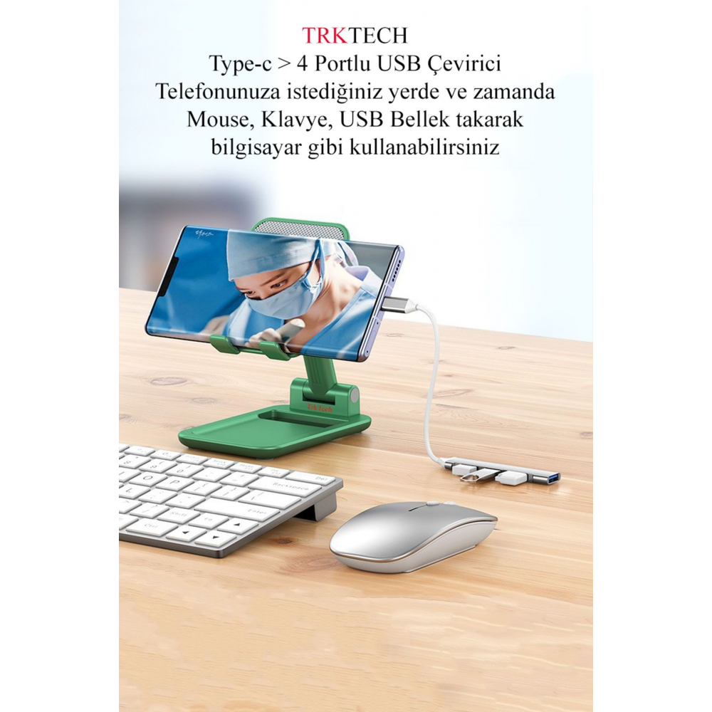 Type - C 4 Girişli Usb Çoğaltıcı Type-c To Usb Hub 4 Ports