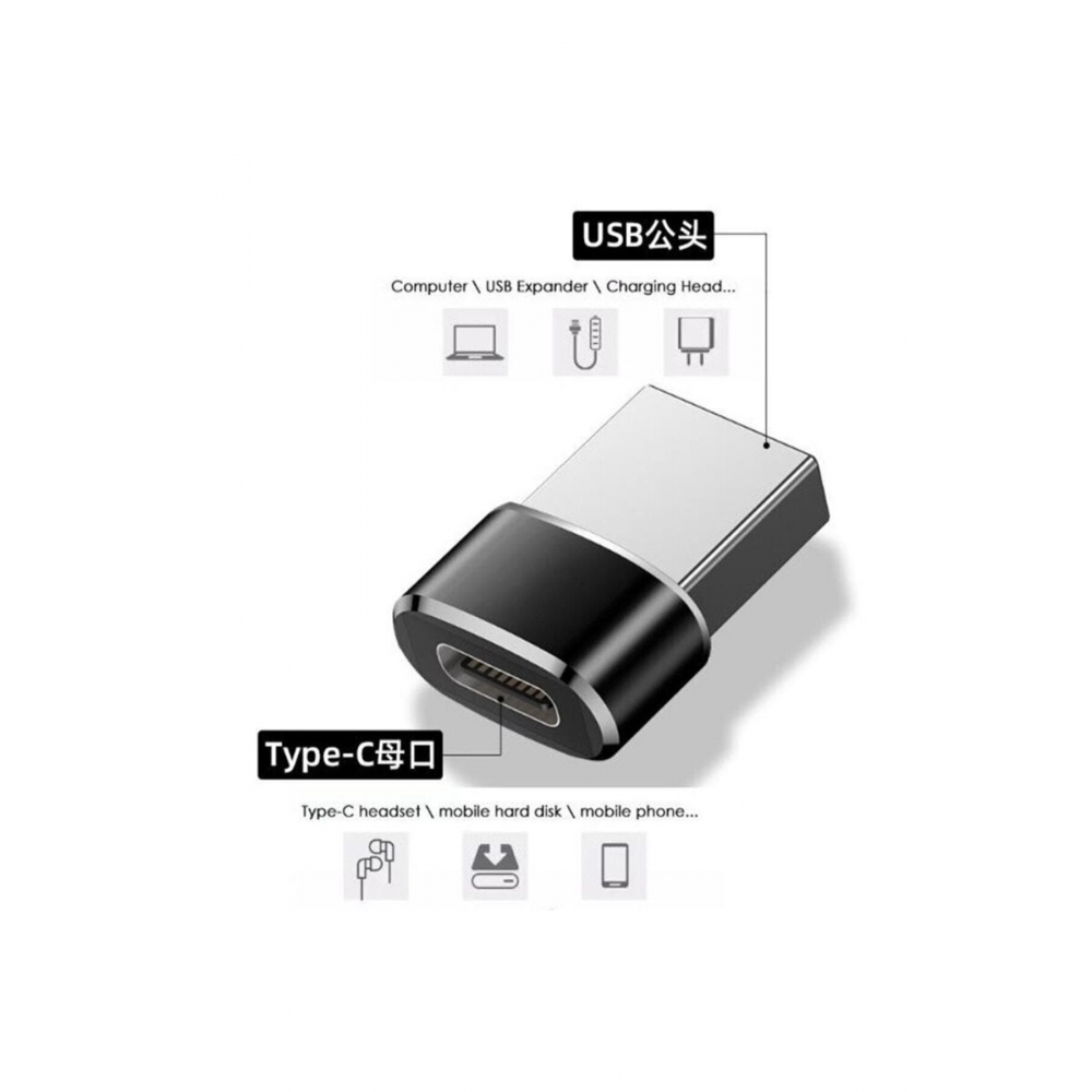Type C Dişi To Usb 3.0 Erkek Çevirici Dönüştürücü Adaptör