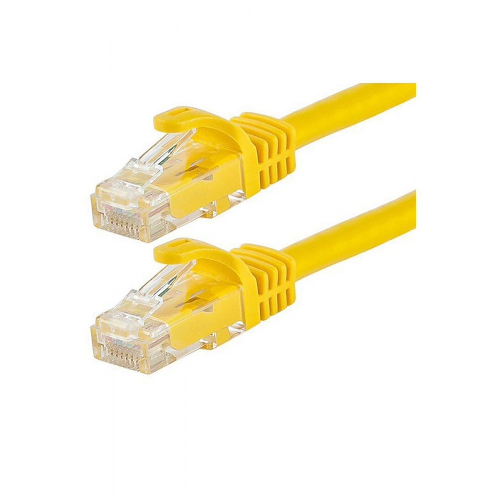 1m, 2m, 3m, 4m, 5m, 6m, 7m, 8m, 9m Ve 10 Metre Cat6 Sarı Ethernet Kablosu Modem Bilgisayar Internet