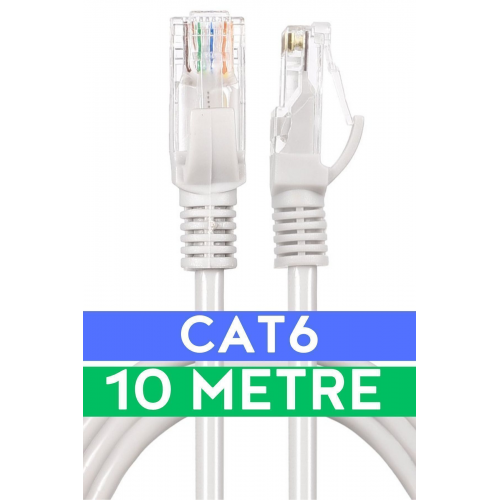 Cat6 10mt Lan Ethernet Kablosu Fabrikasyon Internet Kablo
