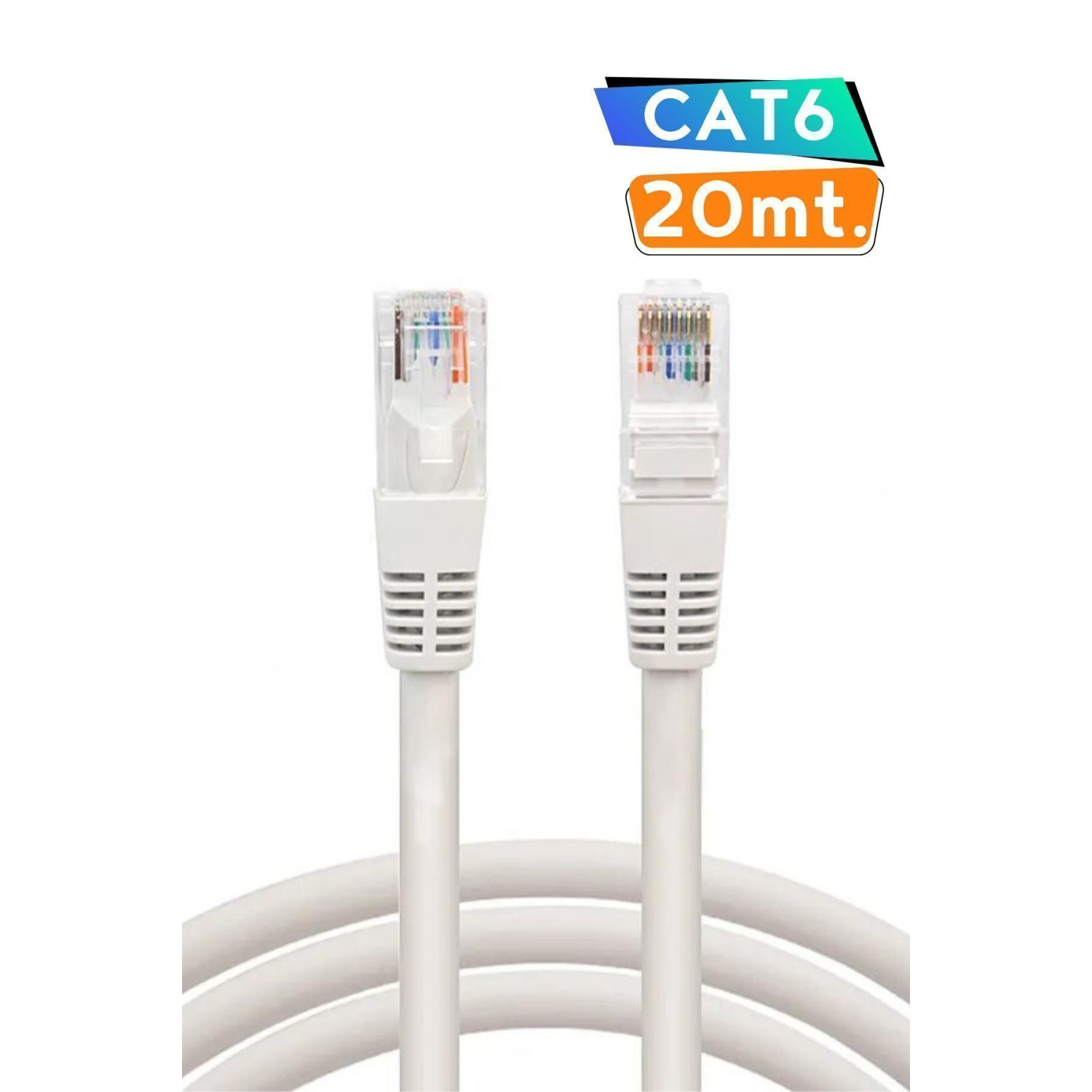 Cat6 20mt Lan Ethernet Kablosu Fabrikasyon Internet Kablo