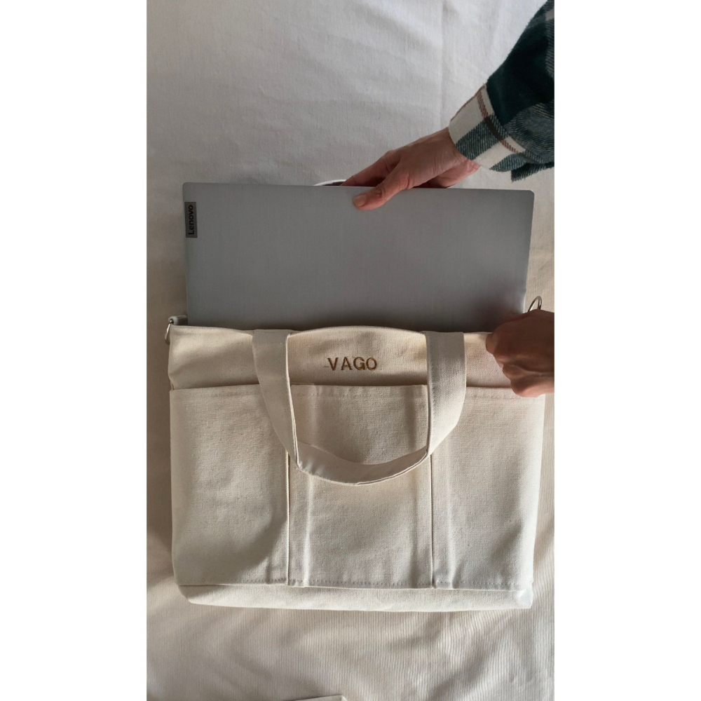 Laptop Sıze Organık Kanvas Çanta