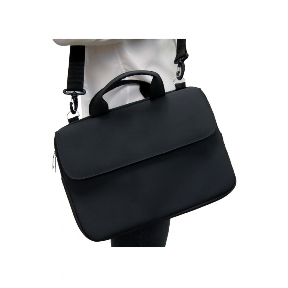 Siyah Macbook Air Pro 13-14-15.6-16.1 Inç Darbeye Karşı Korumalı Laptop Çantası