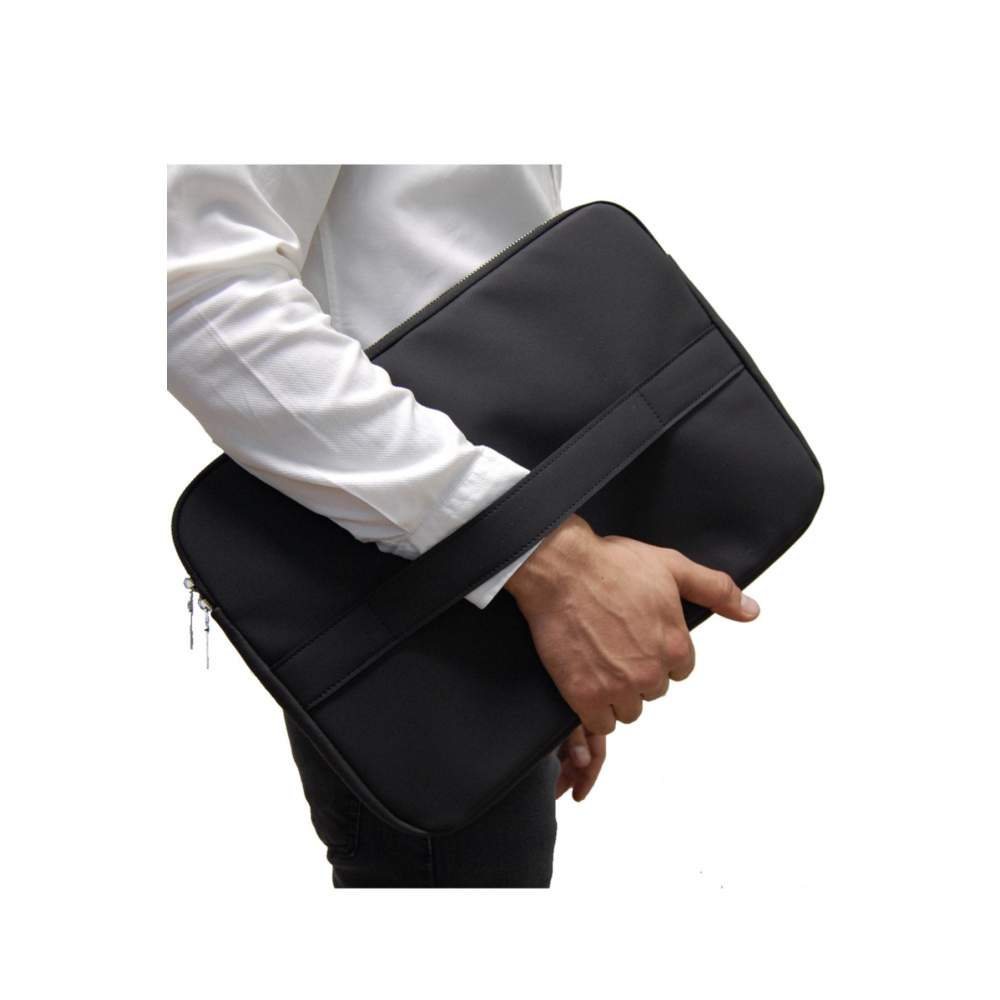 Siyah Macbook Air Pro 13-14-15.6-16.1 Inç Darbeye Karşı Korumalı Laptop Çantası