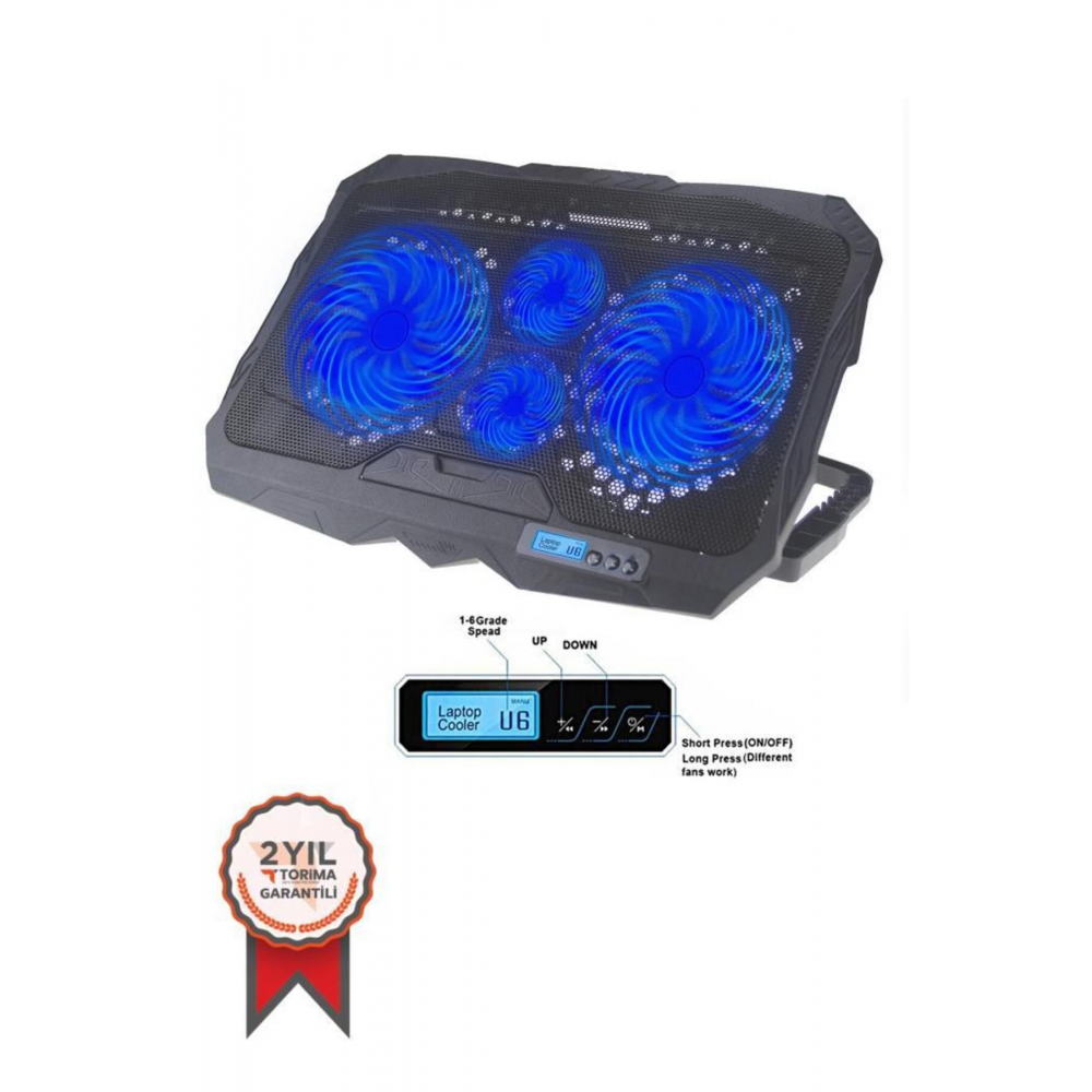 Cf-03 Siyah Ayarlanabilir Dizüstü Bilgisayar Soğutma Fanı