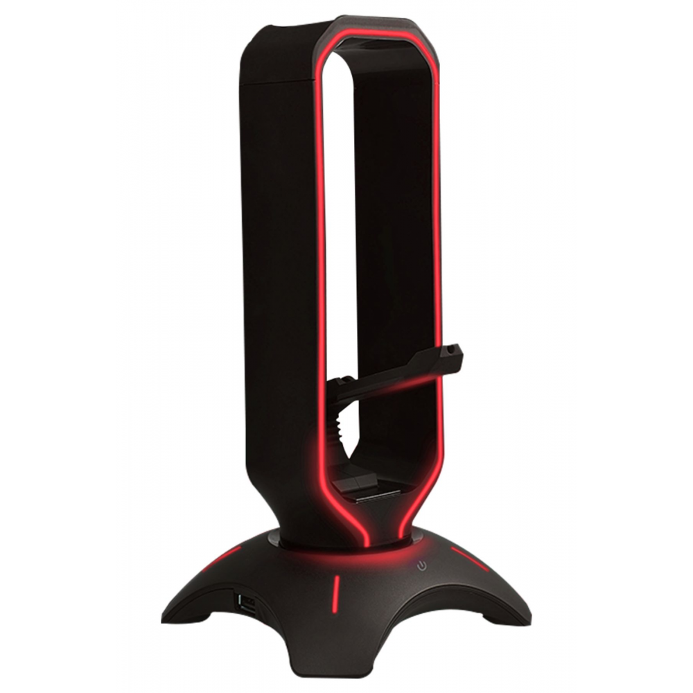 Rm-h66 Guard Siyah Rgb Işıklı 2*usb Port Kulaklık Için Stand